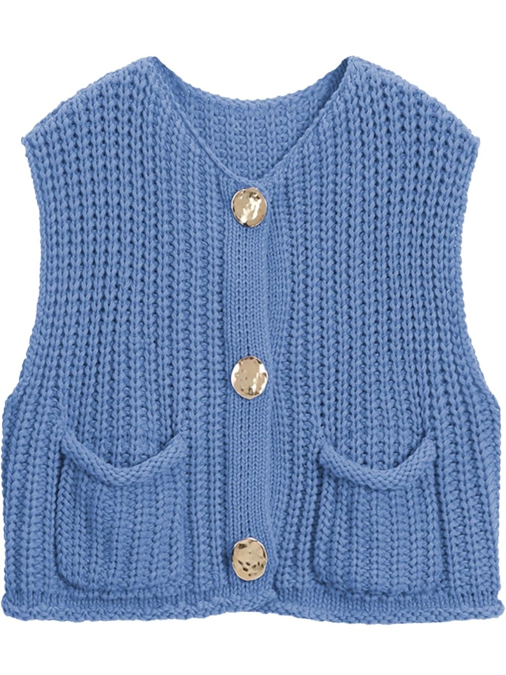 Pretty garden chunky knit sweater vest